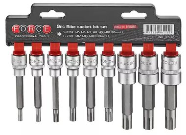 3/8 Bit socket set Ribe 9-piece