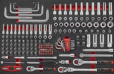 Sockets combination set 1/4 & 3/8 175-piece (EVA)