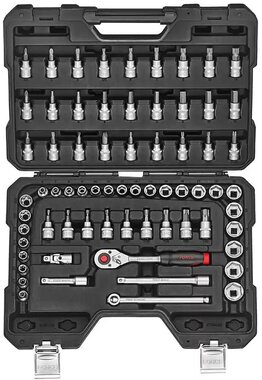 Sockets 6-sided 3/8 flank & torx combination set 68-piece