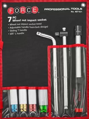 Wheel nut impact nut set 7-piece (pouch bag)