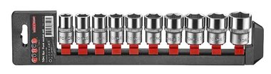 1/2 socket set 6-sided 10-piece