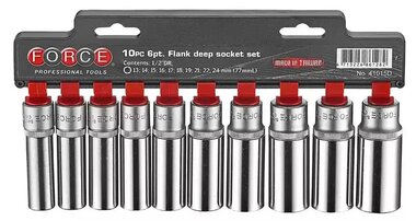 1/2 socket set 12-sided long 10-piece