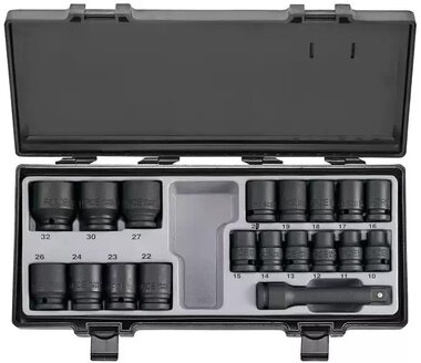 1/2 power socket set 6-sided 19-piece