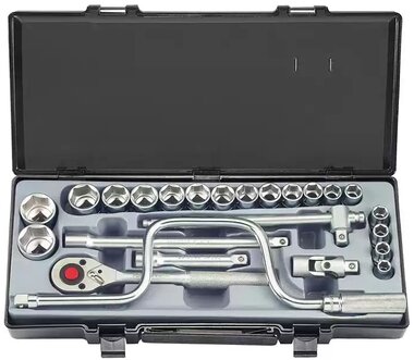 Socket set 12-sided 24-piece 1/2 (SAE)