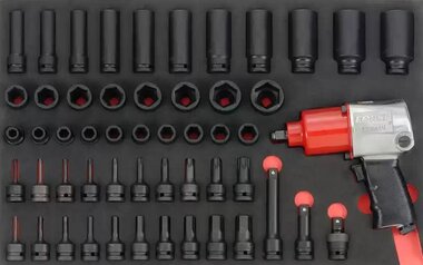 Impact wrench & power socket set 53-piece (EVA)