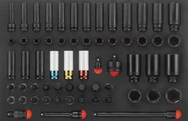 Impact socket set 1/2, 61-piece (EVA)