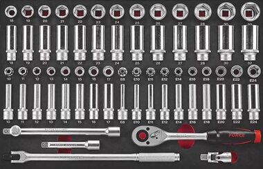 Sockets combination set 68-piece (EVA)