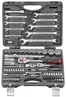 Socket set Corrugated profile 82-piece