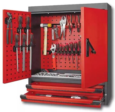 Tool wall with 129-piece