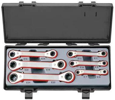 Torx Ring ratchet wrench set 6-piece