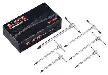 T-handle allen wrench set adjustable 6-piece