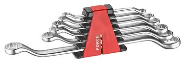 Double ring wrench set SAE 6-piece (45° bent)