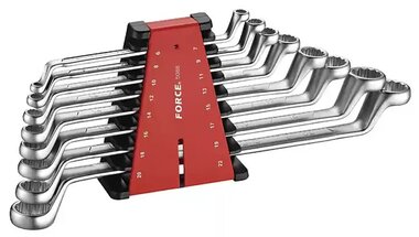 Offset ring wrench set (MM) 75° degrees 8-piece