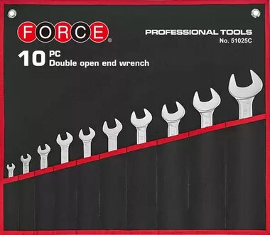 Double-ended wrenches set 10-piece