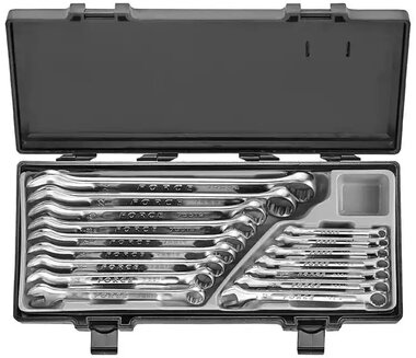 Combination wrench set 16-piece