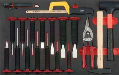 Hammer & chisel set 19-piece (EVA)