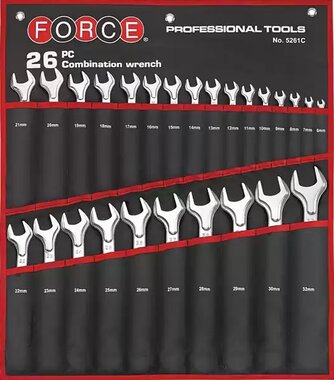 Combination wrench (cloth bag) 26-piece