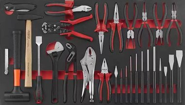 Pliers and hammer chisel set 29-piece (10318 EVA)