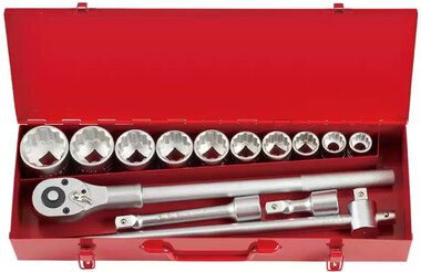 Sockets set 3/4 6-sided 14-piece