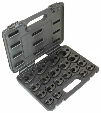 Professional metric crowfoot wrench set