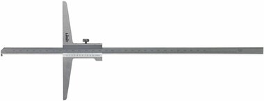 Depth gauge with reversible scale