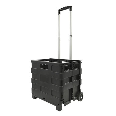 Folding trolley with foldable crate 25kg