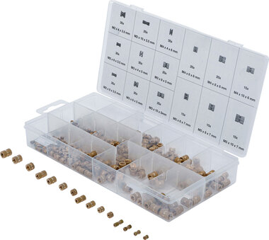 Insert Nut Assortment Brass 330 pcs