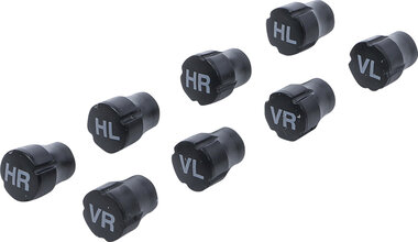 Plastic Valve Cap Set for Tire Marking 8 pcs