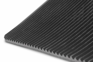 Rubber mat fine-ribbed 2m 2.000x1.200x3mm