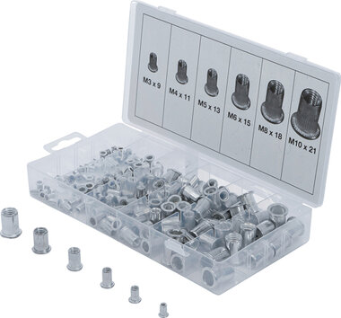 150-piece Rivet Nuts Assortment, aluminum