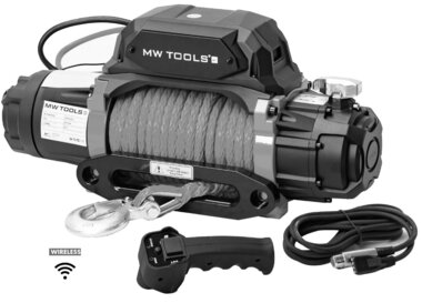 Winch 12V 5443kg 26m cable synthetic wireless remote control