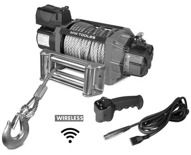 Winch 12V 8164kg 22m cable steel wireless remote control