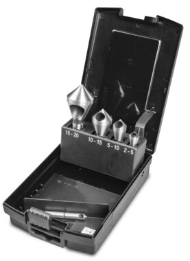 Zinc-plated cutter set with 5-piece angled hole