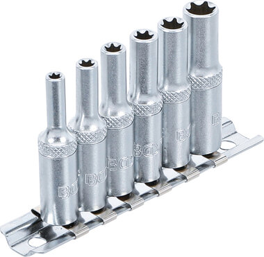 Socket Set, E-Type, deep 6.3 mm (1/4) Drive E4 - E10 6 pcs