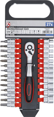 Socket Set 6.3 mm (1/4) Drive 4-13 mm 27 pcs