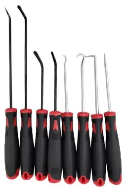 Set of hooks with straight and rounded tip 8-piece