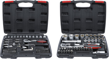 Socket Set 6.3 mm (1/4) / 12.5 mm (1/2) Drive Inch Sizes 174 pcs