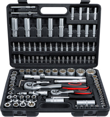 Socket Set 6.3 mm (1/4) / 12.5 mm (1/2) Drive 108 pcs