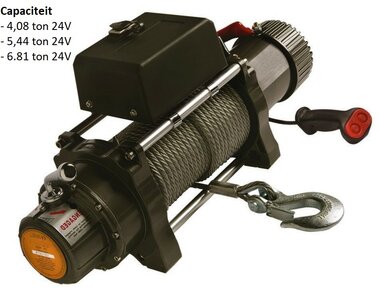 Direct current towing winch 24 Volt DC