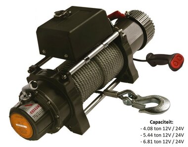 Electric winch with detachable remote control box