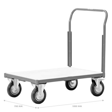 Platform trolley 1 shelf 500kg