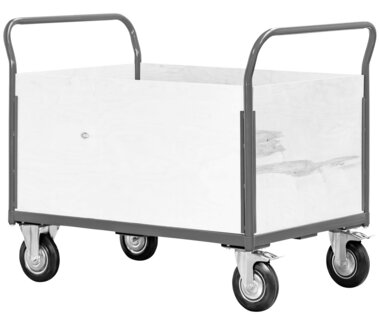 Large transport trolley 4 walls 500kg
