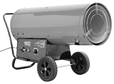 Hot air blower on propane gas 70-132kw with thermostat