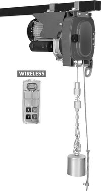 Wire rope hoist 500 kg 60m 230v type transit wireless control