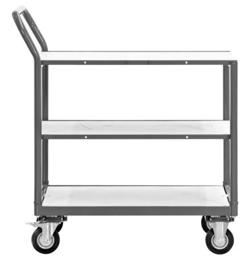 Flatbed trolley 3 shelves 250kg