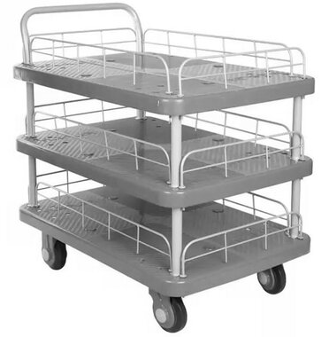 Platform truck 300kg 3 loading compartments
