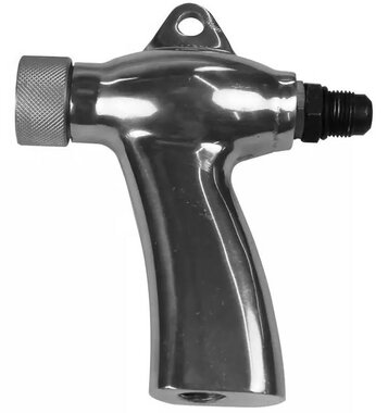 Gun for sandblasting booths