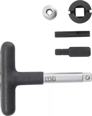Universal Drain Plug Key Set for Plastic Oil Drain Screws external hexagon (1/4) drive (3/8) 5 pcs
