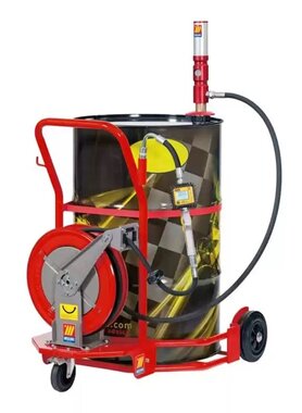 Mobile oil dispenser for drums 47kg