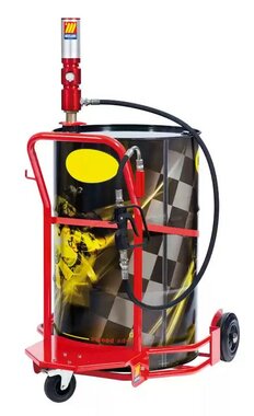 Mobile oil dispenser for drums 31,6kg